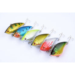 6x 7cm Vib Bait Fishing Lure Lures Hook Tackle Saltwater
