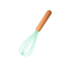 Justcook JSHS-DDQ01-1 Silicon Whisk w/ Wood Handle for for Whipping, Baking
