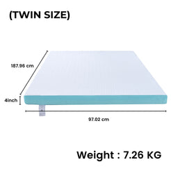 GOMINIMO Dual Layer Mattress Topper 4 inch with Gel Infused (Twin) GO-MTP-108