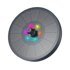 NOVEDEN Solar Fountain Water Pump for Bird Bath with RGB Color LED Lights (Black) NE-SPWF-102-SY