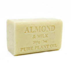 2x 200g Plant Oil Soap Almond and Milk Scent Pure Vegetable Base Bar Australian