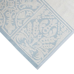 Premium Cotton Towel Jacquard White Blue Design