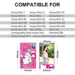 LIFEBEA 100 Pockets Mini Photo Album - Picture Case for Fujifilm Instax Film 7 8 9 11 12 25 40 50 70 90 Instant Camera & Name Card - Cowboy
